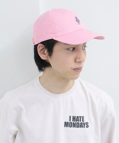 fredy repit（フレディレピ）の「[新色追加]ストライプシャツべアキャップ　【ユニセックス】（キャップ・レディース・ピンク/ベージュ/クリーム/ネイビー/チャコールグレー/ライトブルー/グリーン/サックスブルー/オフホワイト/ベビーピンク・FREE）」の10枚目の写真