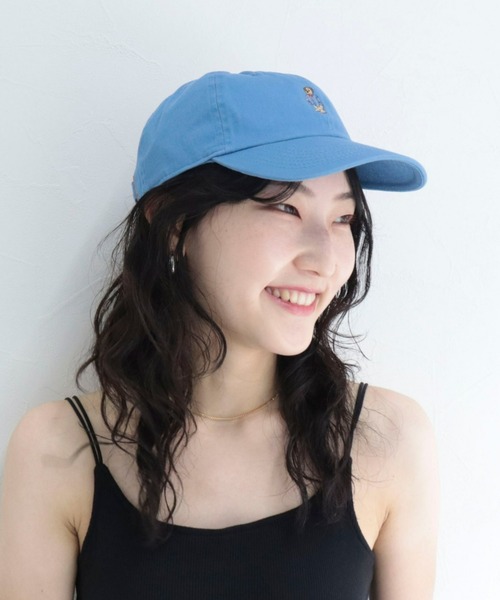 fredy repit（フレディレピ）の「[新色追加]ストライプシャツべアキャップ　【ユニセックス】（キャップ・レディース・ピンク/ベージュ/クリーム/ネイビー/チャコールグレー/ライトブルー/グリーン/サックスブルー/オフホワイト/ベビーピンク・FREE）」の13枚目の写真