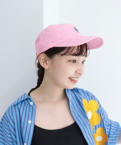 fredy repit（フレディレピ）の「[新色追加]ストライプシャツべアキャップ　【ユニセックス】（キャップ・レディース・ピンク/ベージュ/クリーム/ネイビー/チャコールグレー/ライトブルー/グリーン/サックスブルー/オフホワイト/ベビーピンク・FREE）」の11枚目の写真