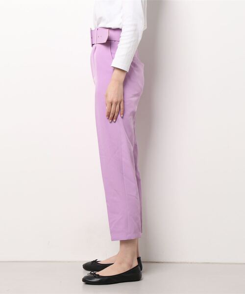Leja（レジャ）の「【LEJA】無地ウエストタックパンツ（デニムパンツ・レディース・パープル・FREE）」の8枚目の写真