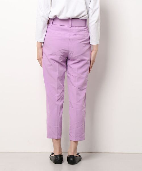 Leja（レジャ）の「【LEJA】無地ウエストタックパンツ（デニムパンツ・レディース・パープル・FREE）」の9枚目の写真