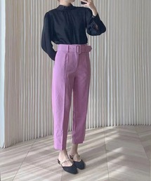 Leja | 【LEJA】無地ウエストタックパンツ(デニムパンツ)