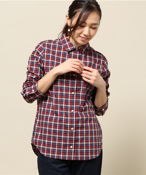Spick & Span（スピックアンドスパン）の「サキゾメチェック レギュラーシャツ。（シャツ/ブラウス・レディース・ホワイト/レッド/レッド系その他/イエロー・FREE）」の16枚目の写真