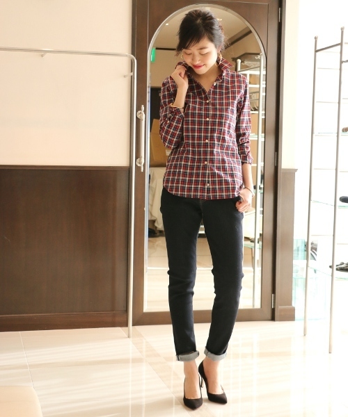 Spick & Span（スピックアンドスパン）の「サキゾメチェック レギュラーシャツ。（シャツ/ブラウス・レディース・ホワイト/レッド/レッド系その他/イエロー・FREE）」の19枚目の写真