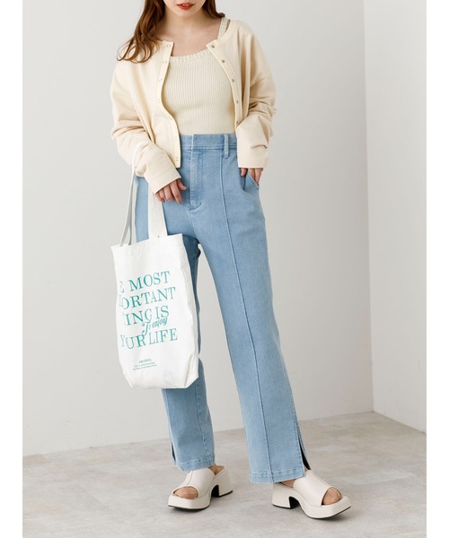 SLURR(スラ―)の「リングドットボタンショート丈プルオーバー(カーディガン/ボレロ・レディース・ベージュ/チャコールグレー/アイボリー・FREE)」の12枚目の写真