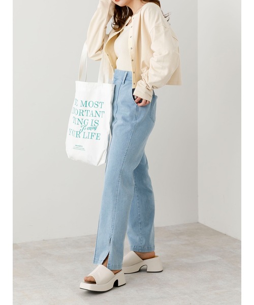 SLURR(スラ―)の「リングドットボタンショート丈プルオーバー(カーディガン/ボレロ・レディース・ベージュ/チャコールグレー/アイボリー・FREE)」の13枚目の写真