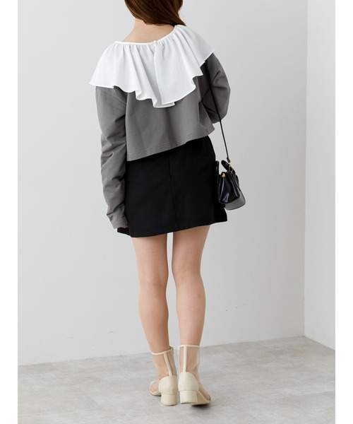 SLURR(スラ―)の「リングドットボタンショート丈プルオーバー(カーディガン/ボレロ・レディース・ベージュ/チャコールグレー/アイボリー・FREE)」の19枚目の写真