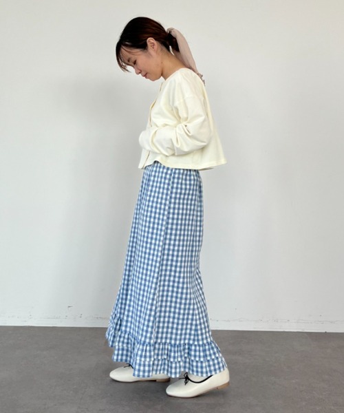 SLURR(スラ―)の「リングドットボタンショート丈プルオーバー(カーディガン/ボレロ・レディース・ベージュ/チャコールグレー/アイボリー・FREE)」の22枚目の写真