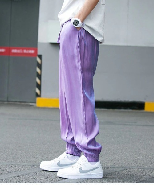 WARAIJOGO(ワライジョウゴ)の「【WARAIJOGO】光沢ルーズハーレムパンツ(NEZ)(その他パンツ・レディース・パープル/レッド/ブルー/ブラック×ゴールド・LARGE/X-LARGE)」の14枚目の写真