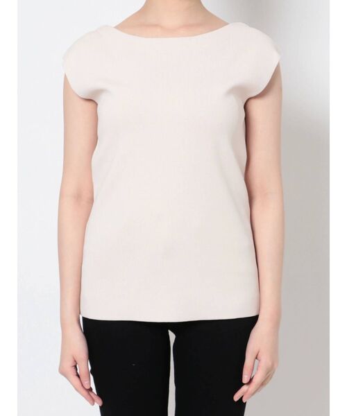 LAGUNAMOON（ラグナムーン）の「ミニマルボートネックニットプルオーバー（ニット/セーター・レディース・アイボリー/ライム/ブラック・FREE）」の18枚目の写真