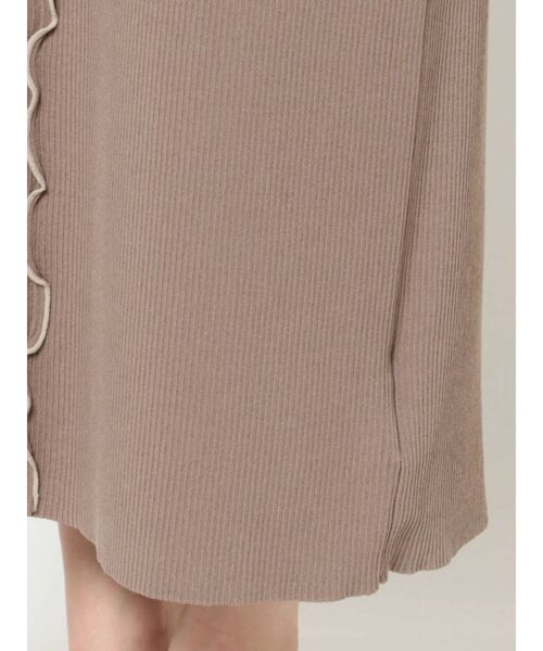 MERCURYDUO（マーキュリーデュオ）の「レイヤード風メロウニットワンピース（ワンピース・レディース・ブラック/ベージュ・FREE）」の12枚目の写真