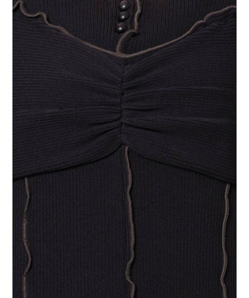 MERCURYDUO（マーキュリーデュオ）の「レイヤード風メロウニットワンピース（ワンピース・レディース・ブラック/ベージュ・FREE）」の13枚目の写真