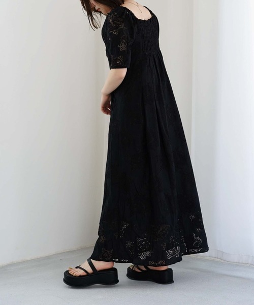 archives（アルシーヴ）の「コットンレースパフＩラインワンピース（ワンピース・レディース・ブラック/オフホワイト/アイボリー・MEDIUM）」の13枚目の写真