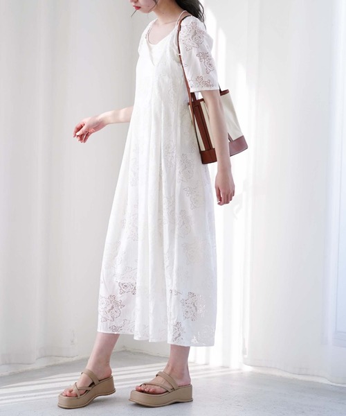 archives（アルシーヴ）の「コットンレースパフＩラインワンピース（ワンピース・レディース・ブラック/オフホワイト/アイボリー・MEDIUM）」の14枚目の写真