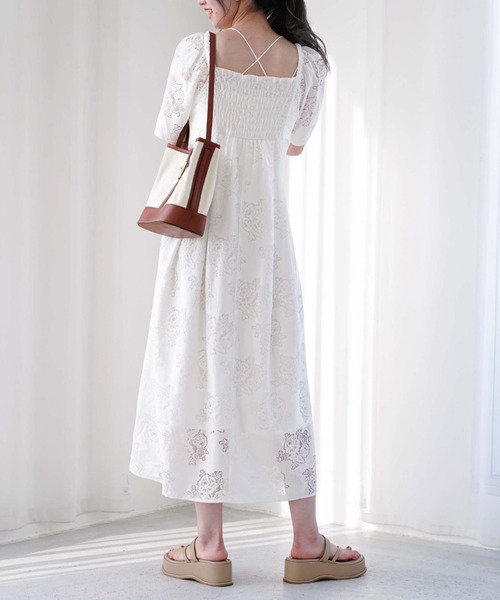 archives（アルシーヴ）の「コットンレースパフＩラインワンピース（ワンピース・レディース・ブラック/オフホワイト/アイボリー・MEDIUM）」の15枚目の写真