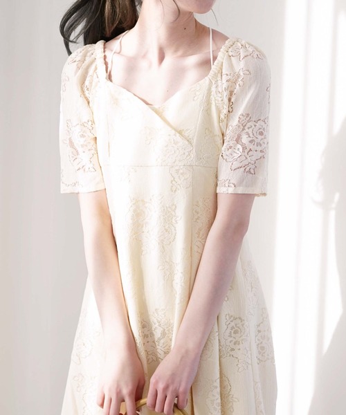 archives（アルシーヴ）の「コットンレースパフＩラインワンピース（ワンピース・レディース・ブラック/オフホワイト/アイボリー・MEDIUM）」の8枚目の写真