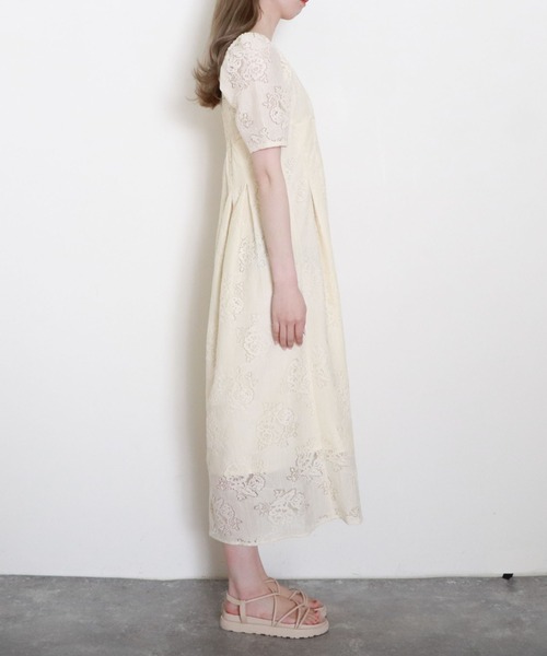 archives（アルシーヴ）の「コットンレースパフＩラインワンピース（ワンピース・レディース・ブラック/オフホワイト/アイボリー・MEDIUM）」の19枚目の写真