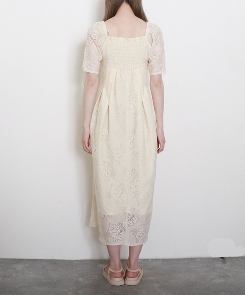 archives（アルシーヴ）の「コットンレースパフＩラインワンピース（ワンピース・レディース・ブラック/オフホワイト/アイボリー・MEDIUM）」の20枚目の写真
