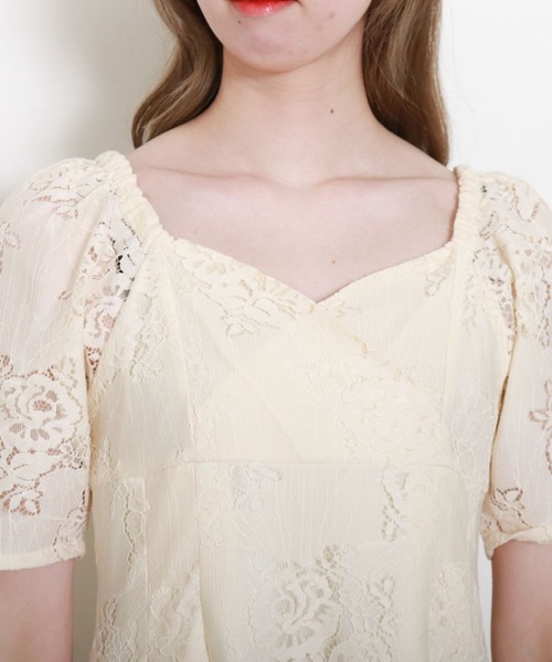 archives（アルシーヴ）の「コットンレースパフＩラインワンピース（ワンピース・レディース・ブラック/オフホワイト/アイボリー・MEDIUM）」の21枚目の写真