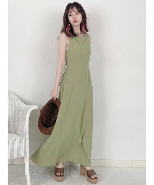 dazzlin（ダズリン）の「バックオープンナチュラルワンピース（ワンピース・レディース・ブラック/グリーン/アイボリー・FREE）」の11枚目の写真
