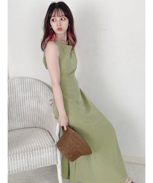 dazzlin（ダズリン）の「バックオープンナチュラルワンピース（ワンピース・レディース・ブラック/グリーン/アイボリー・FREE）」の14枚目の写真