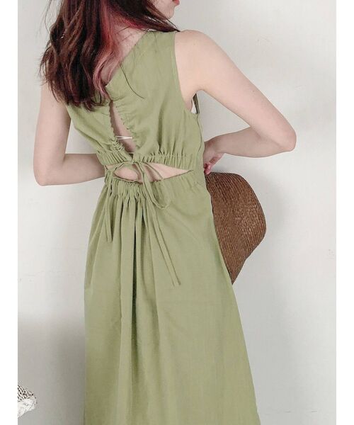 dazzlin（ダズリン）の「バックオープンナチュラルワンピース（ワンピース・レディース・ブラック/グリーン/アイボリー・FREE）」の16枚目の写真