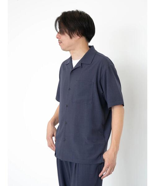 CRAFT STANDARD BOUTIQUE(クラフトスタンダードブティック)の「ポリトロオープンカラー半袖シャツ *(シャツ/ブラウス・メンズ・ブラック/ベージュ/ネイビー・LL/M/L)」の6枚目の写真