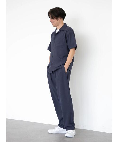 CRAFT STANDARD BOUTIQUE(クラフトスタンダードブティック)の「ポリトロオープンカラー半袖シャツ *(シャツ/ブラウス・メンズ・ブラック/ベージュ/ネイビー・LL/M/L)」の9枚目の写真