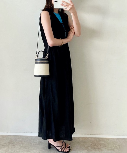 STYLEDOOR(スタイルドア)の「ギャザーロングワンピース(ワンピース・レディース・ブラック/イエロー/オレンジ・FREE)」の18枚目の写真