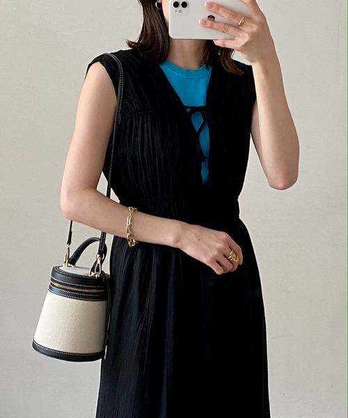 STYLEDOOR(スタイルドア)の「ギャザーロングワンピース(ワンピース・レディース・ブラック/イエロー/オレンジ・FREE)」の11枚目の写真