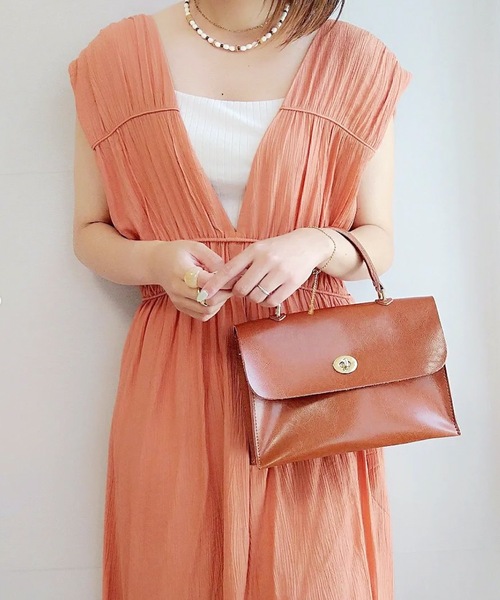 STYLEDOOR(スタイルドア)の「ギャザーロングワンピース(ワンピース・レディース・ブラック/イエロー/オレンジ・FREE)」の9枚目の写真