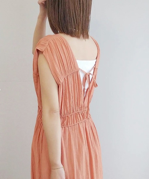 STYLEDOOR(スタイルドア)の「ギャザーロングワンピース(ワンピース・レディース・ブラック/イエロー/オレンジ・FREE)」の10枚目の写真