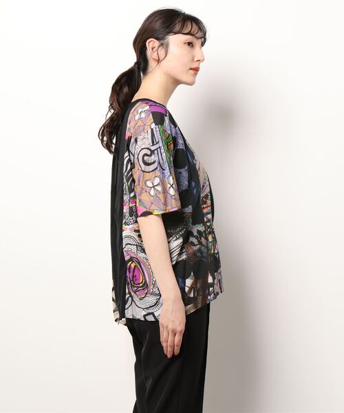 gomme（ゴム）の「アートプリント　切替ブラウス（シャツ/ブラウス・レディース・ホワイト系その他/ブラック系その他・MEDIUM）」の15枚目の写真