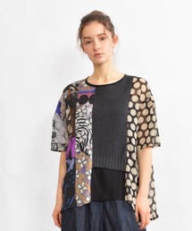 gomme | アートプリント　切替ブラウス(シャツ/ブラウス)