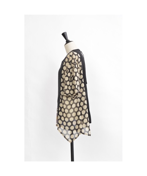 gomme（ゴム）の「アートプリント　切替ブラウス（シャツ/ブラウス・レディース・ホワイト系その他/ブラック系その他・MEDIUM）」の16枚目の写真