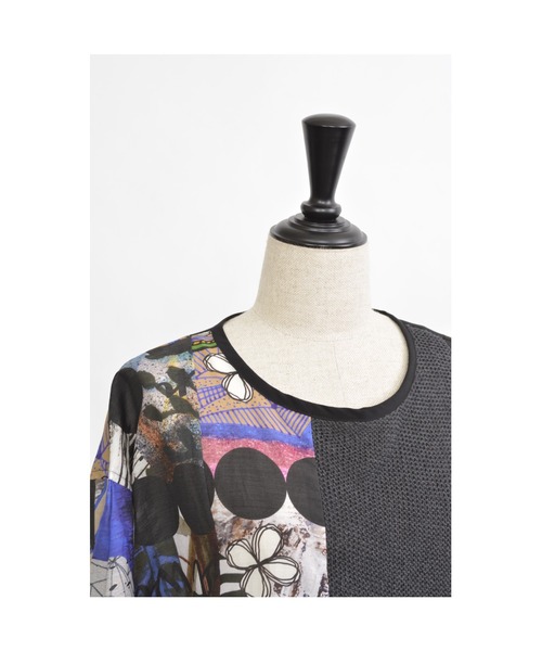 gomme（ゴム）の「アートプリント　切替ブラウス（シャツ/ブラウス・レディース・ホワイト系その他/ブラック系その他・MEDIUM）」の13枚目の写真