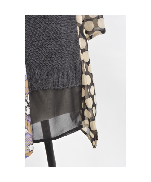 gomme（ゴム）の「アートプリント　切替ブラウス（シャツ/ブラウス・レディース・ホワイト系その他/ブラック系その他・MEDIUM）」の7枚目の写真