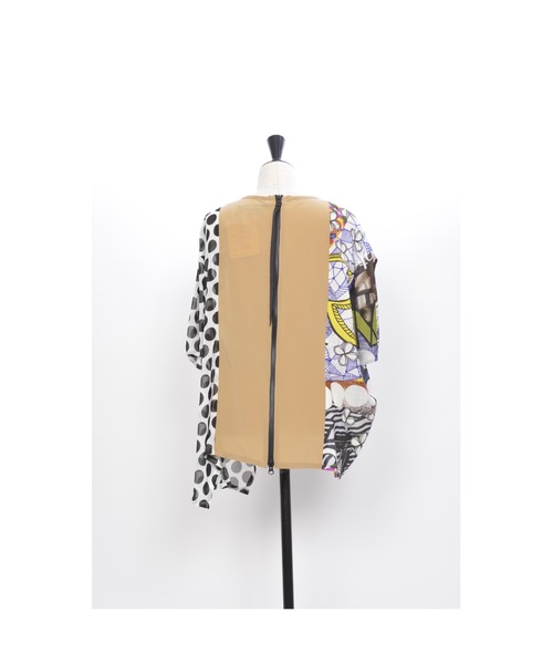 gomme（ゴム）の「アートプリント　切替ブラウス（シャツ/ブラウス・レディース・ホワイト系その他/ブラック系その他・MEDIUM）」の11枚目の写真