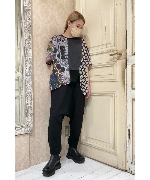 gomme（ゴム）の「アートプリント　切替ブラウス（シャツ/ブラウス・レディース・ホワイト系その他/ブラック系その他・MEDIUM）」の18枚目の写真