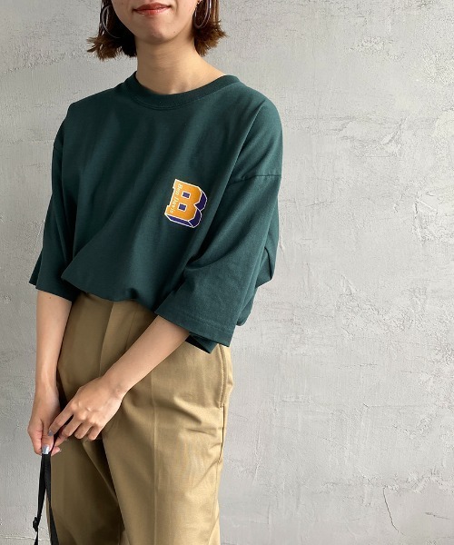 BEN DAVIS（ベンデイビス）の「[BEN DAVIS/ベンデイビス] トラベルパッチ バックワッペンTシャツ（Tシャツ/カットソー・レディース・ホワイト/ブラック/グリーン・M/L/XL）」の17枚目の写真