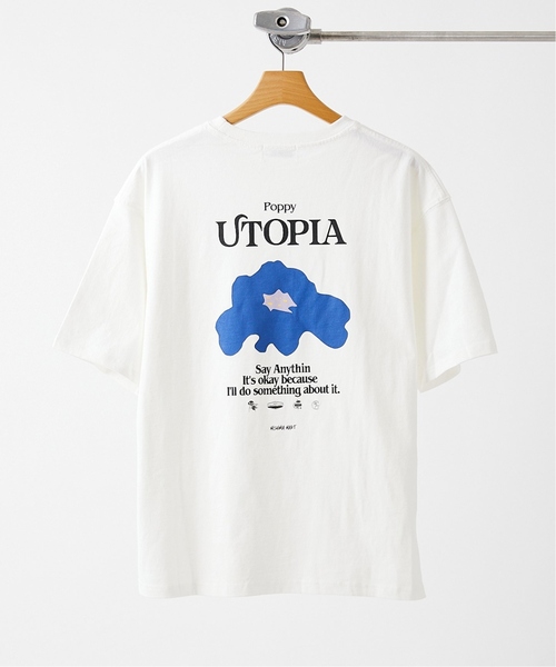JOURNAL STANDARD（ジャーナルスタンダード）の「【MISHIMA MART/ミシママート】ユートピア クルーネック S/S Tシャツ（Tシャツ/カットソー・メンズ・ホワイト/パープル/ネイビー/イエロー/グリーン/ブルー系その他・MEDIUM/LARGE/X-LARGE）」の2枚目の写真