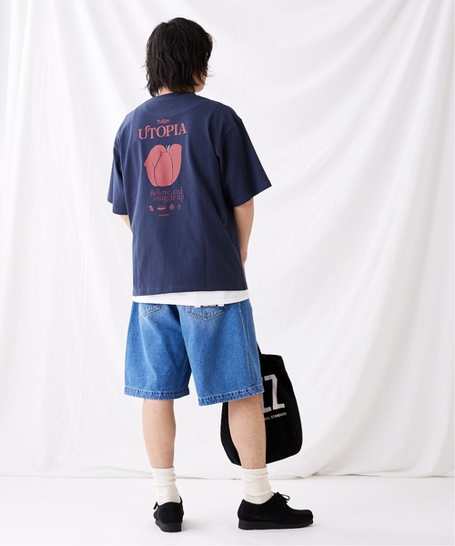 Mishima Mart UTOPIA TEE SS 半袖 T シャツ Lサイズ MISHIMA MART/ミシママート】ユートピア クルーネック S/S T