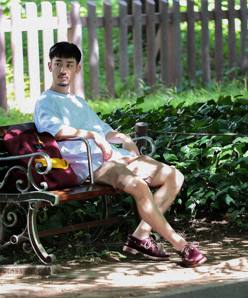 BEAMS（ビームス）の「BEAMS / ルーズフィット スプラッシュ ペイント Tシャツ（Tシャツ/カットソー・メンズ・ライム/ブルー系その他・S/M/L/XL）」の11枚目の写真