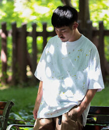 BEAMS | BEAMS / ルーズフィット スプラッシュ ペイント Tシャツ(Tシャツ/カットソー)