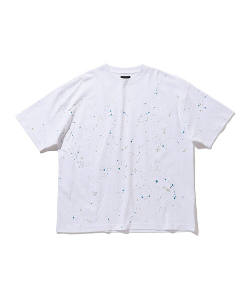 BEAMS（ビームス）の「BEAMS / ルーズフィット スプラッシュ ペイント Tシャツ（Tシャツ/カットソー・メンズ・ライム/ブルー系その他・S/M/L/XL）」の8枚目の写真