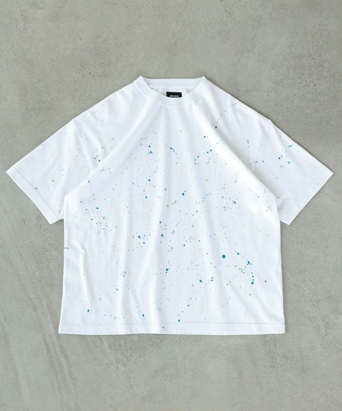 BEAMS（ビームス）の「BEAMS / ルーズフィット スプラッシュ ペイント Tシャツ（Tシャツ/カットソー・メンズ・ライム/ブルー系その他・S/M/L/XL）」の14枚目の写真