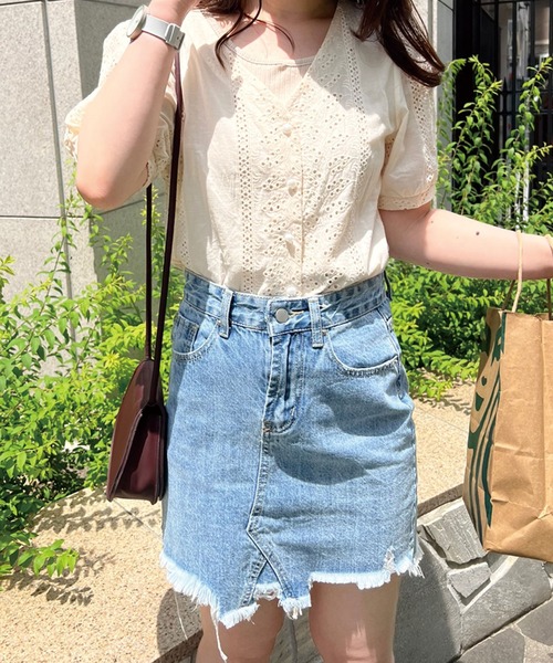 SPIGA（スピーガ）の「前ボタンケミカルレースTOPS（その他トップス・レディース・ホワイト/ベージュ・FREE）」の9枚目の写真
