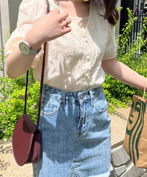 SPIGA（スピーガ）の「前ボタンケミカルレースTOPS（その他トップス・レディース・ホワイト/ベージュ・FREE）」の8枚目の写真
