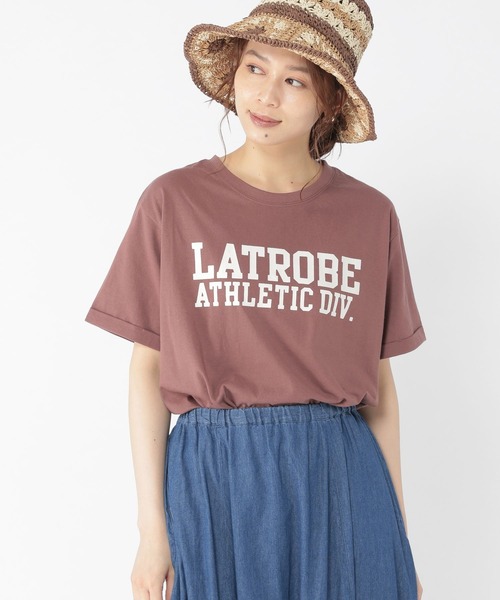 studio CLIP（スタディオクリップ）の「カレッジロゴTシャツ（Tシャツ/カットソー・レディース・スモーク/オフホワイト/アイボリー/イエロー/ブラウン/ホワイト・FREE）」の3枚目の写真