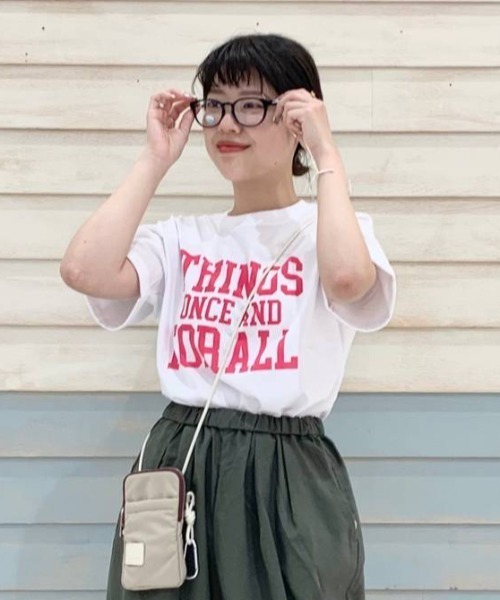 studio CLIP（スタディオクリップ）の「カレッジロゴTシャツ（Tシャツ/カットソー・レディース・スモーク/オフホワイト/アイボリー/イエロー/ブラウン/ホワイト・FREE）」の2枚目の写真